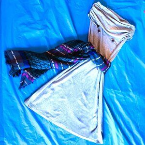 ATHLETA GRAY STRAPLESS DRESS, S.